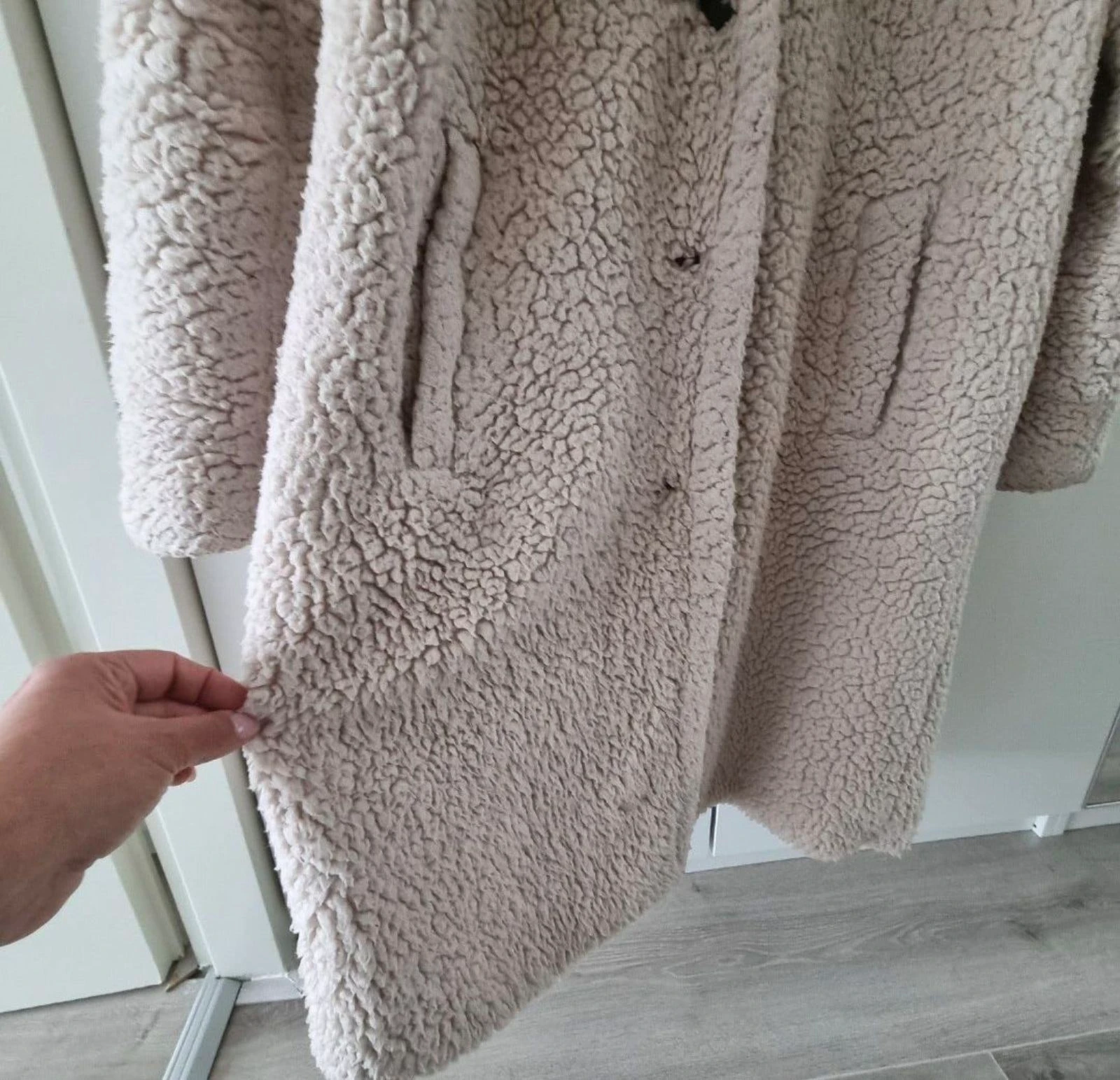 Wibra Chaqueta Teddy Beige / Abrigo de Piel Sintética (Talla L) – Suave y Cálido – photo 6